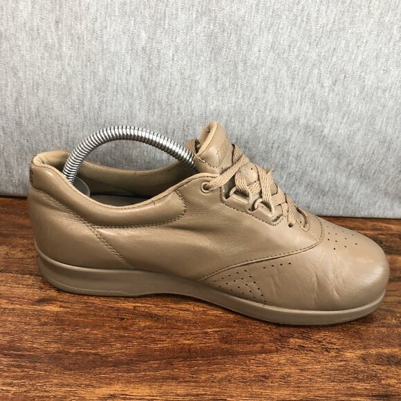 SAS Free Time Tripad Comfort Leather Shoes Beige/Taupe Womens Size 8 W Wide - Picture 6 of 11
